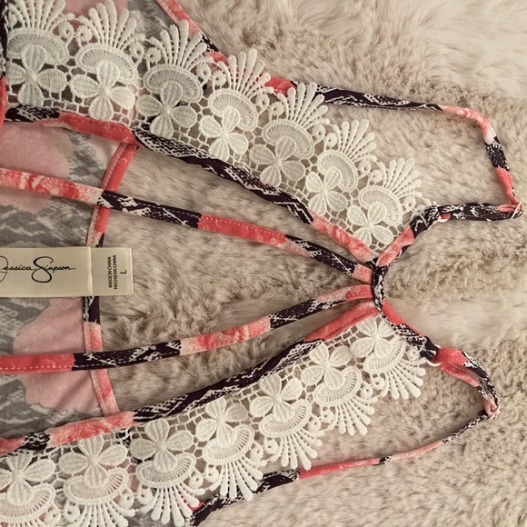 Jessica Simpson Rose/Snake Print 2-Piece Set - Picture 4 of 6